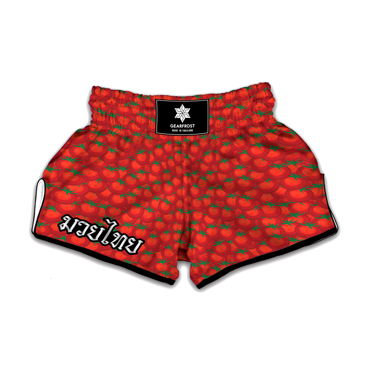 Red Tomatoes Pattern Print Muay Thai Boxing Shorts