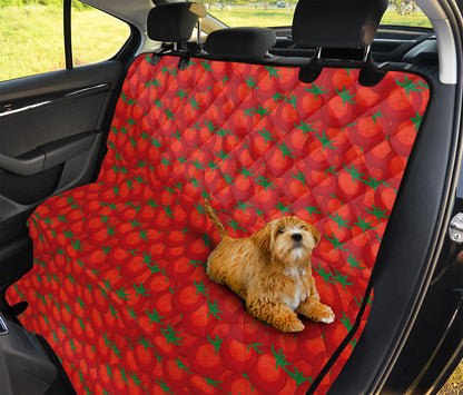 Red Tomatoes Pattern Print Pet Car Back Seat Cover