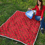Red Tomatoes Pattern Print Quilt