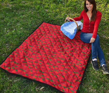 Red Tomatoes Pattern Print Quilt