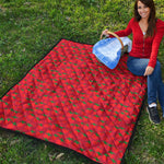 Red Tomatoes Pattern Print Quilt