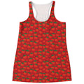 Red Tomatoes Pattern Print Women's Racerback Tank Top