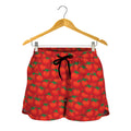 Red Tomatoes Pattern Print Women's Shorts