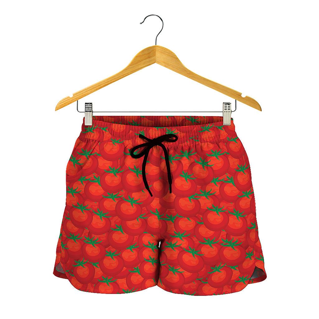 Red Tomatoes Pattern Print Women's Shorts