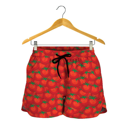 Red Tomatoes Pattern Print Women's Shorts