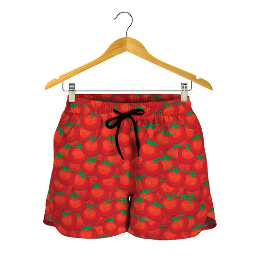 Red Tomatoes Pattern Print Women's Shorts
