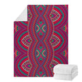 Red Tribal Ethnic Mandala Print Blanket