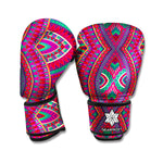 Red Tribal Ethnic Mandala Print Boxing Gloves