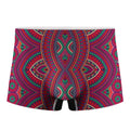 Red Tribal Ethnic Mandala Print Men's Boxer Briefs