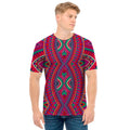 Red Tribal Ethnic Mandala Print Men's T-Shirt
