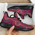 Red Tribal Ethnic Mandala Print Mesh Knit Shoes