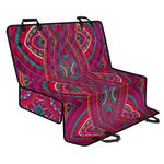 Red Tribal Ethnic Mandala Print Pet Car Back Seat Cover