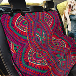 Red Tribal Ethnic Mandala Print Pet Car Back Seat Cover