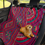 Red Tribal Ethnic Mandala Print Pet Car Back Seat Cover