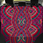 Red Tribal Ethnic Mandala Print Pet Car Back Seat Cover