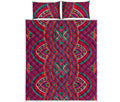 Red Tribal Ethnic Mandala Print Quilt Bed Set