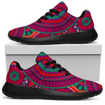 Red Tribal Ethnic Mandala Print Sport Shoes GearFrost