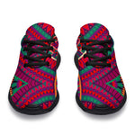 Red Tribal Ethnic Mandala Print Sport Shoes GearFrost