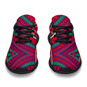 Red Tribal Ethnic Mandala Print Sport Shoes GearFrost