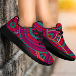 Red Tribal Ethnic Mandala Print Sport Shoes GearFrost