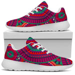 Red Tribal Ethnic Mandala Print Sport Shoes GearFrost