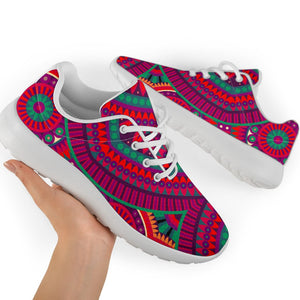 Red Tribal Ethnic Mandala Print Sport Shoes GearFrost