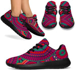 Red Tribal Ethnic Mandala Print Sport Shoes GearFrost