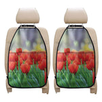 Red Tulip Print Car Seat Organizers
