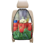 Red Tulip Print Car Seat Organizers