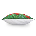 Red Tulip Print Pillow Cover