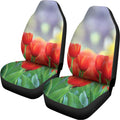 Red Tulip Print Universal Fit Car Seat Covers