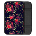 Red Violet Roses Floral Pattern Print Car Center Console Cover