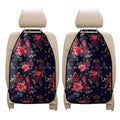 Red Violet Roses Floral Pattern Print Car Seat Organizers