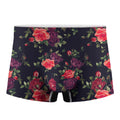 Red Violet Roses Floral Pattern Print Men's Boxer Briefs