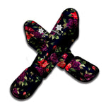 Red Violet Roses Floral Pattern Print Muay Thai Shin Guard