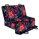 Red Violet Roses Floral Pattern Print Pet Car Back Seat Cover