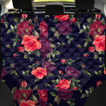 Red Violet Roses Floral Pattern Print Pet Car Back Seat Cover
