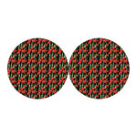 Red Watercolor Tulip Pattern Print Car Coasters