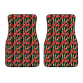 Red Watercolor Tulip Pattern Print Front Car Floor Mats