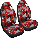 Red Westie Pattern Universal Fit Car Seat Covers GearFrost