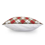 Red White And Beige Argyle Pattern Print Pillow Cover