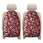 Red White And Black Digital Camo Print Car Seat Organizers