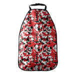 Red White And Black Digital Camo Print Car Seat Organizers