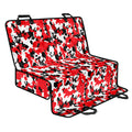 Red White And Black Digital Camo Print Pet Car Back Seat Cover