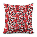 Red White And Black Digital Camo Print Pillow Cover