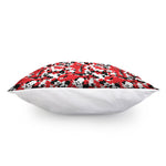 Red White And Black Digital Camo Print Pillow Cover