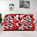 Red White And Black Digital Camo Print Sofa Cover