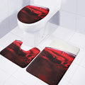 Red Wine Print 3 Piece Bath Mat Set