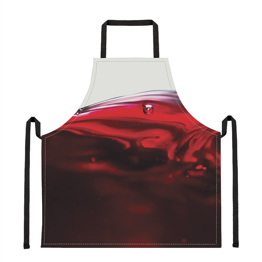 Red Wine Print Apron