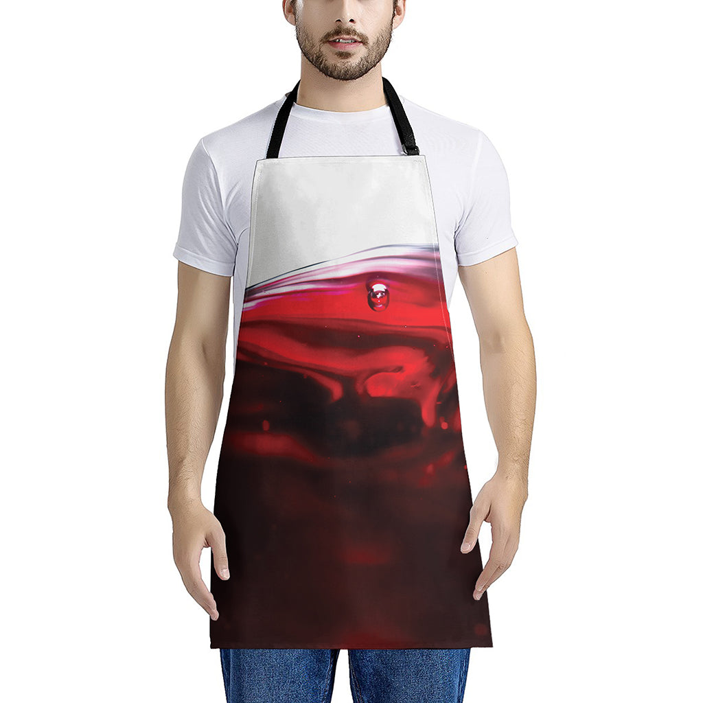 Red Wine Print Apron